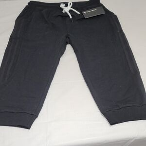 Black Joggers with Elastic Waistband and Ribbed Hem